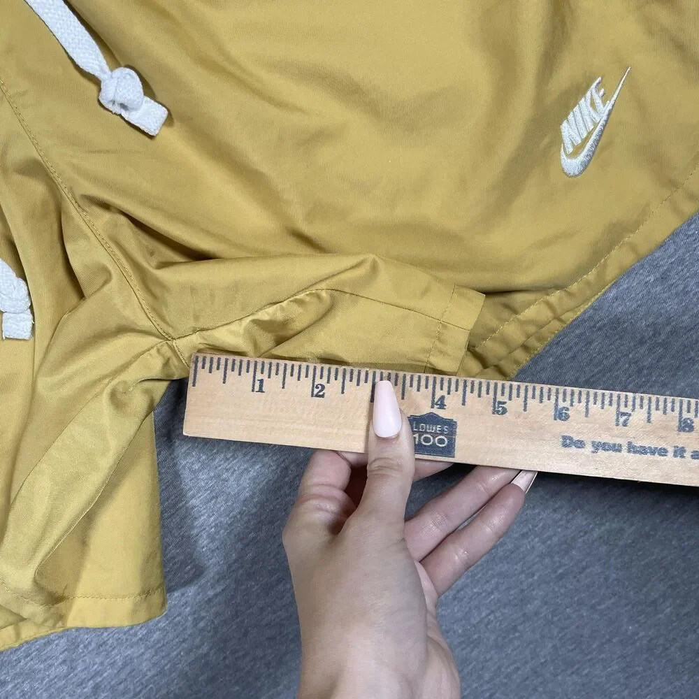 Nike Swim Trunks Mens M Yellow Mesh Lined Drawstring Pockets Quick Dry Athletic